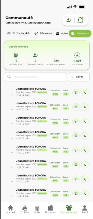 Créer votre tontine