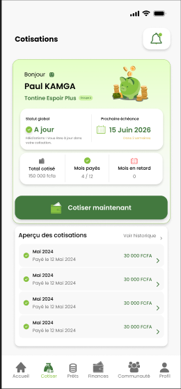 Dashboard Tontinex360